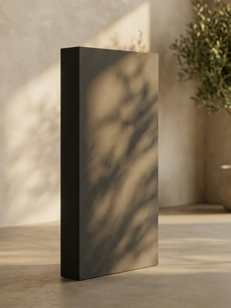 A TRU Sink panel in an all-black finish, seen at an angle.